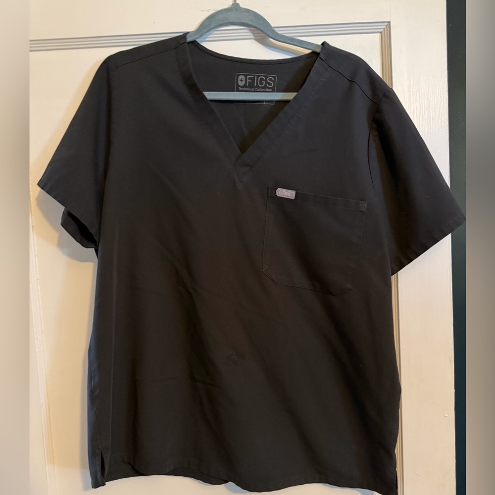 FIGS Catarina One Pocket Scrub Top XL Black